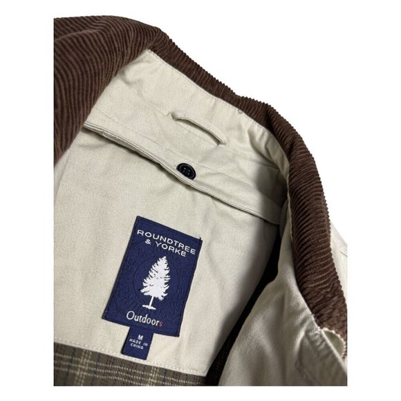 ROUNDTREE & YORKE Outdoors LINED Winter Fall Spring Work Jacket Mens Medium - Picture 3 of 10